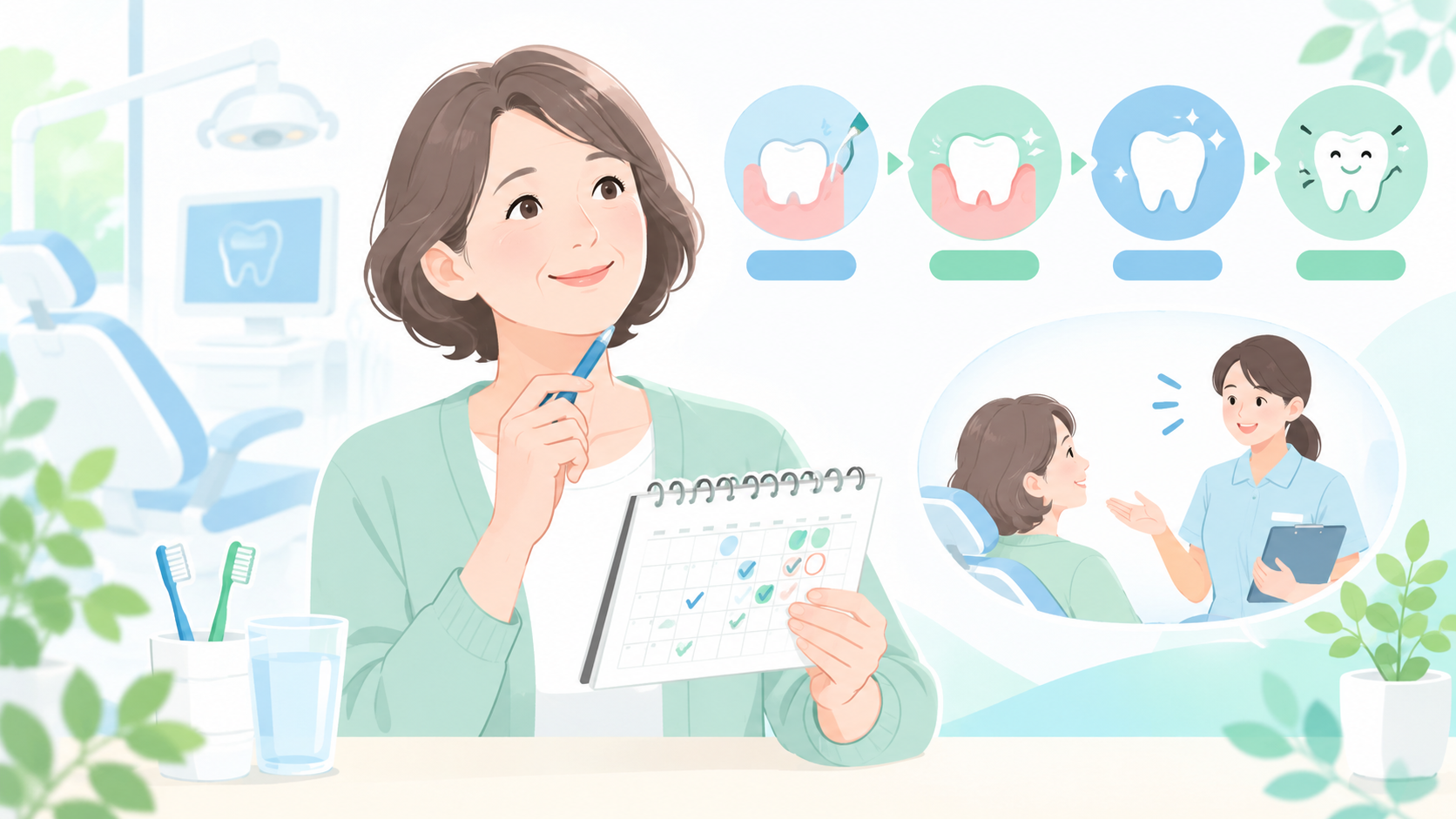 歯周病治療はなぜ何回も通うの?歯石を取っても終わりじゃない理由